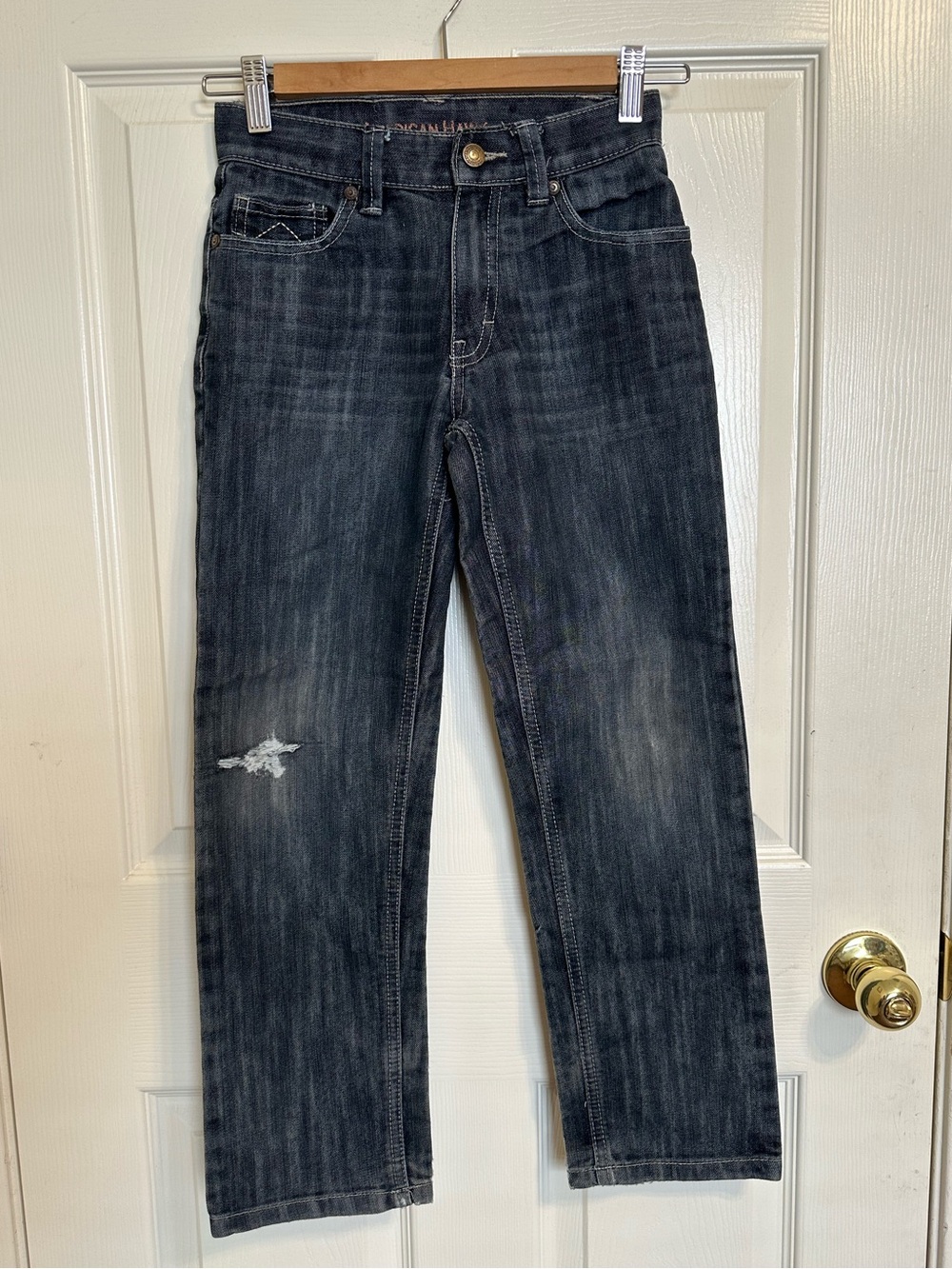 Kids Dark Wash Skateboarding Jeans - Classic Straight Fit